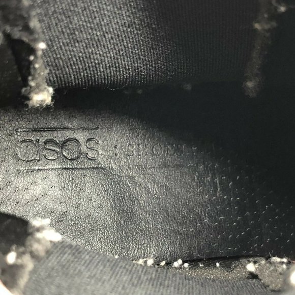 Asos Womens Ankle Chelsea Boots Block Heel Platform Faux Suede Black UK 5W US 7W - Picture 8 of 8